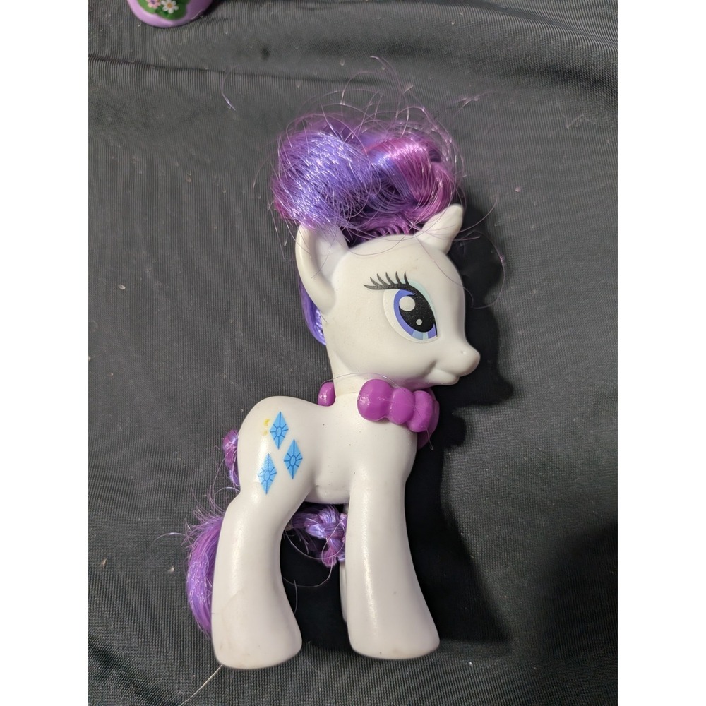 2010 My Little Pony Rarity Unicorn 6" Friendship Magic White Blue Purple